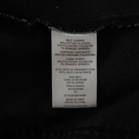 Gothcore Grunge Sam Edelman Biker Jacket Leaf cutout Sleeves sz XS - Picture 13 of 14